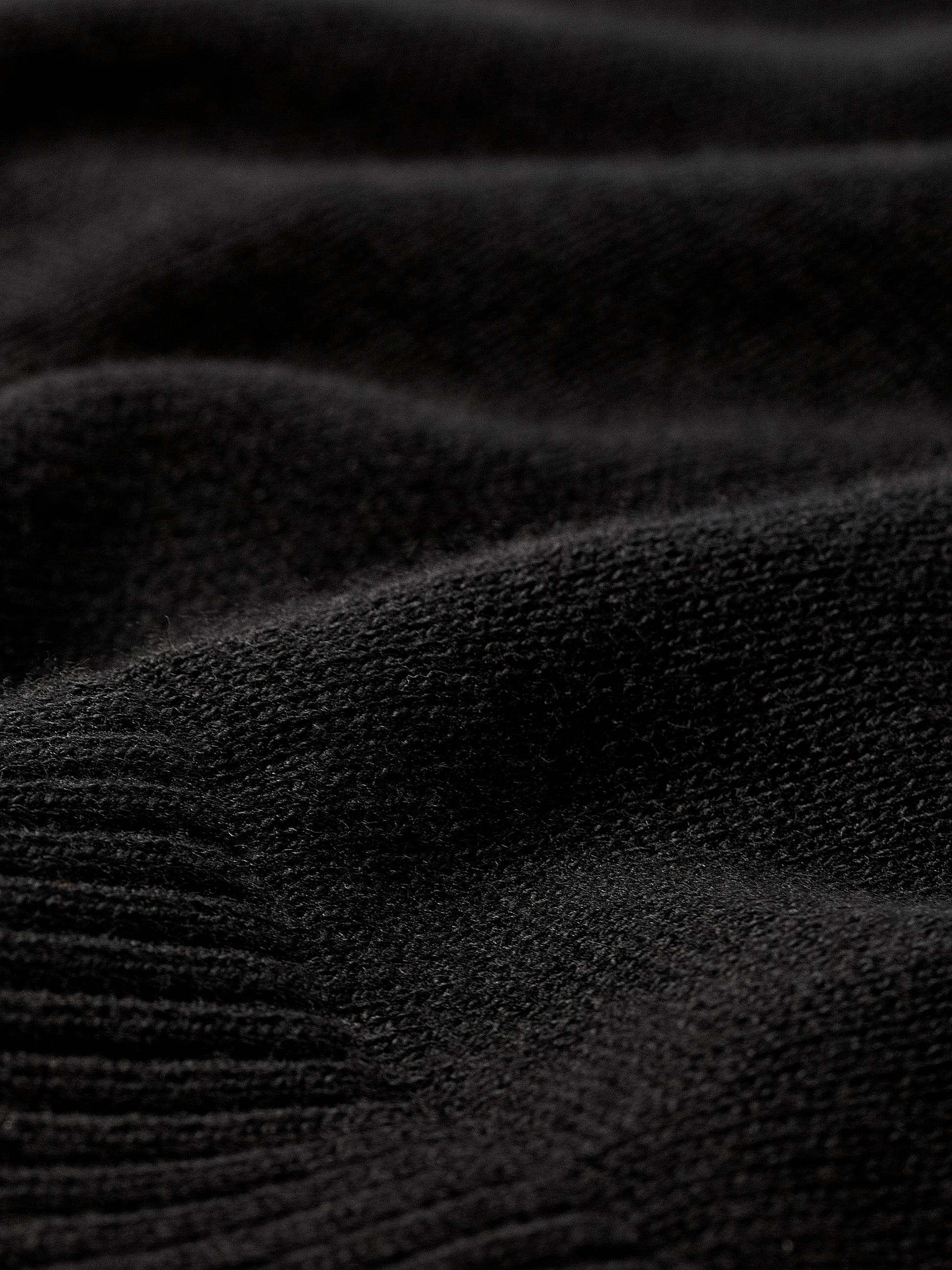 Knit Cotton Blend Funnel Neck Sweater
