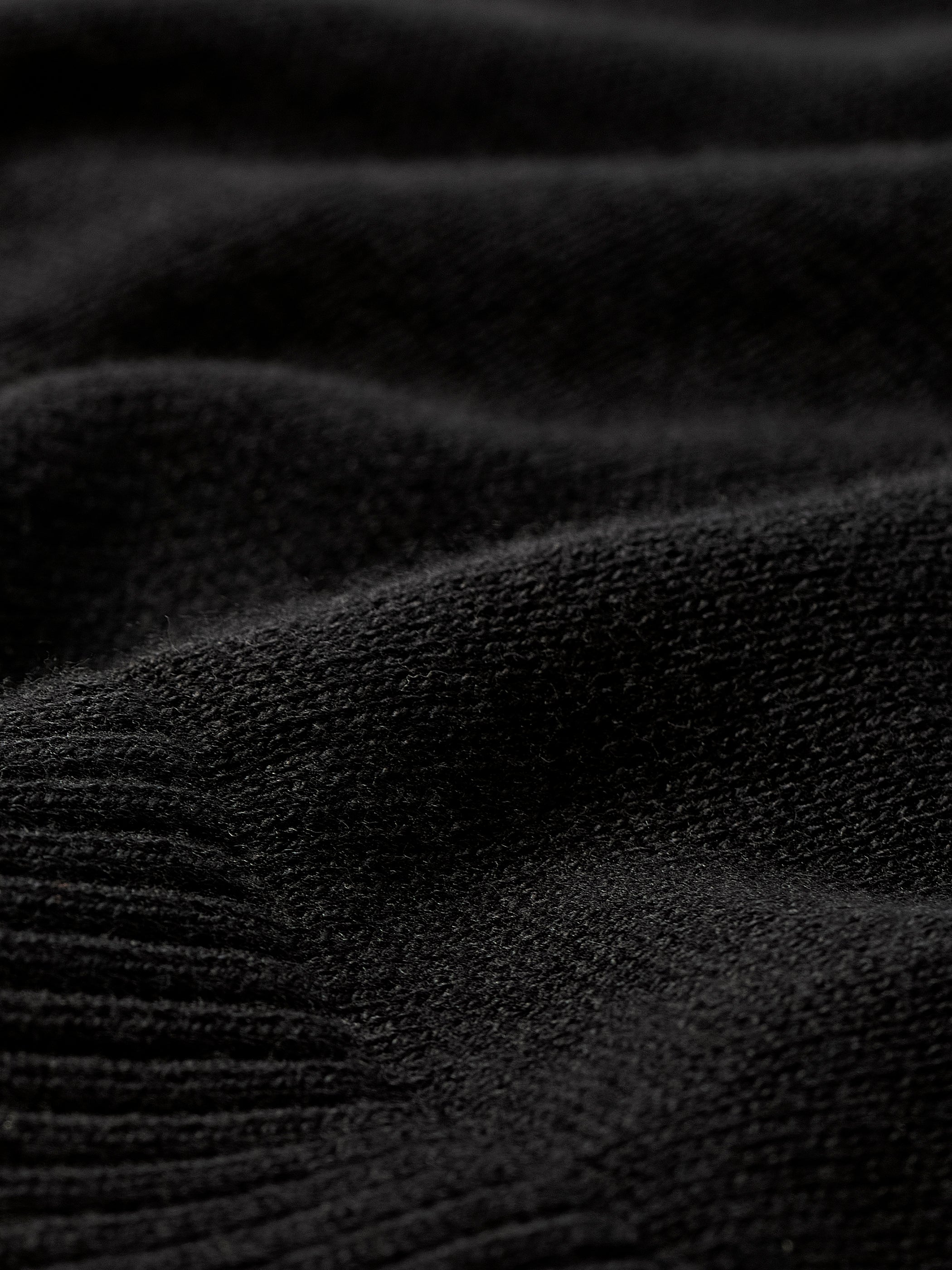 Knit Cotton Blend Funnel Neck Sweater