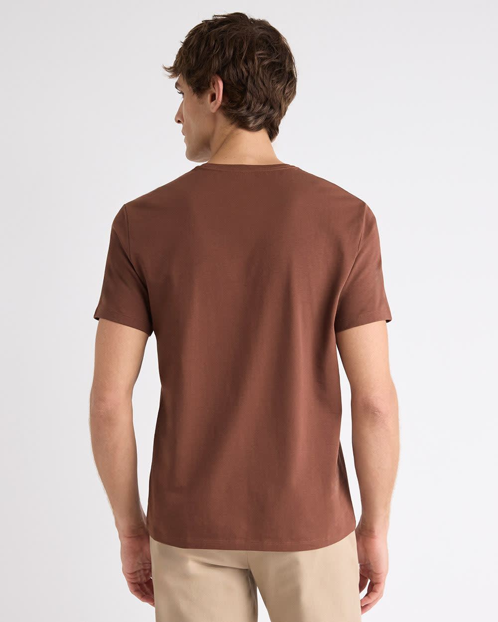 T-Shirt Uni à Col Rond en Coton Supima (R)