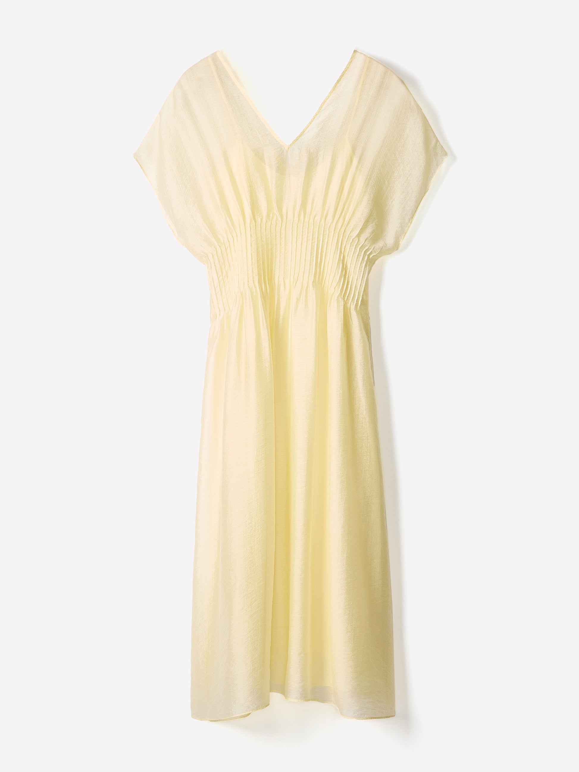 Woven Dress with Lyocell Flutter Sleeves