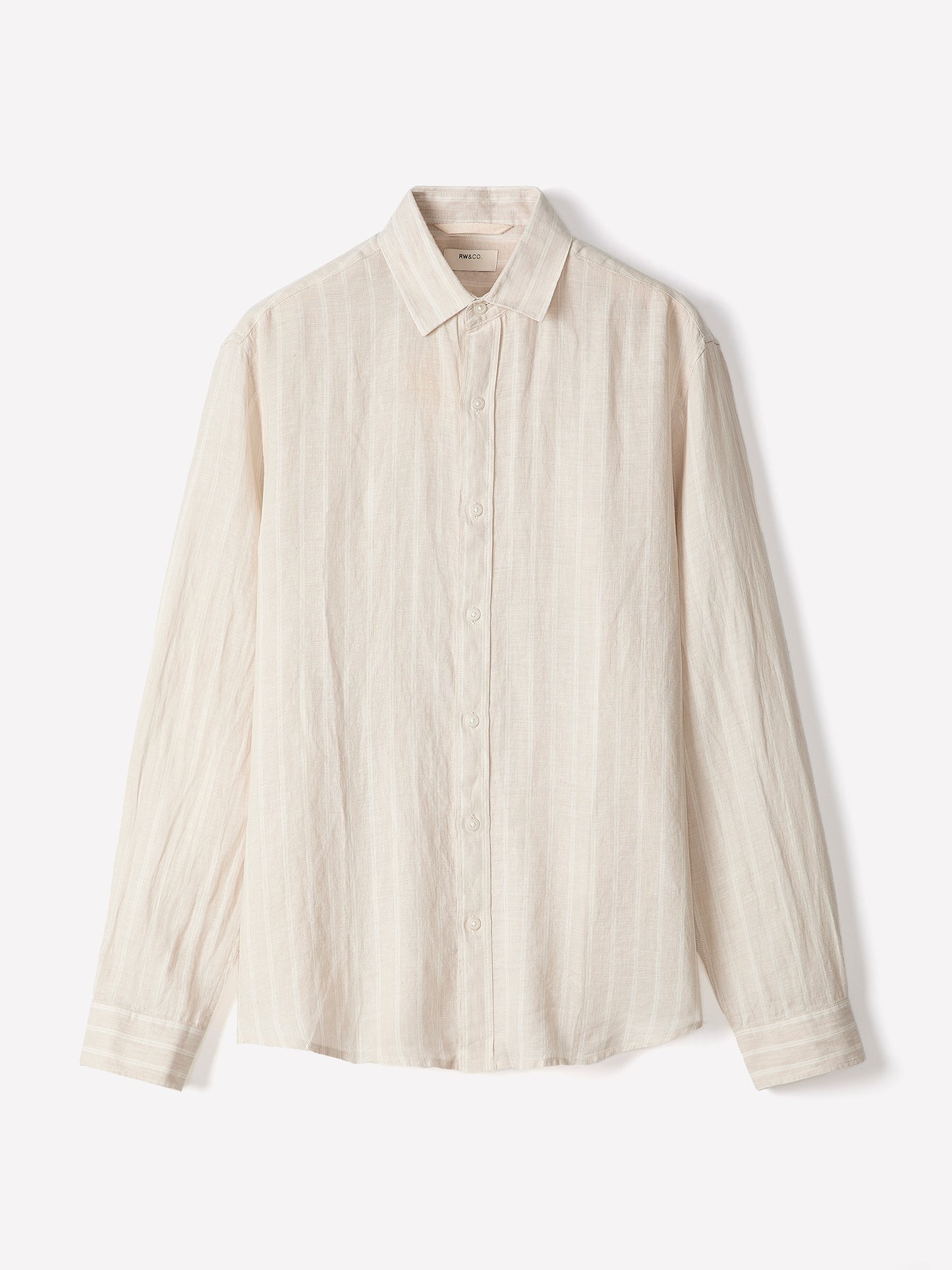 Striped Long-Sleeve Linen Shirt