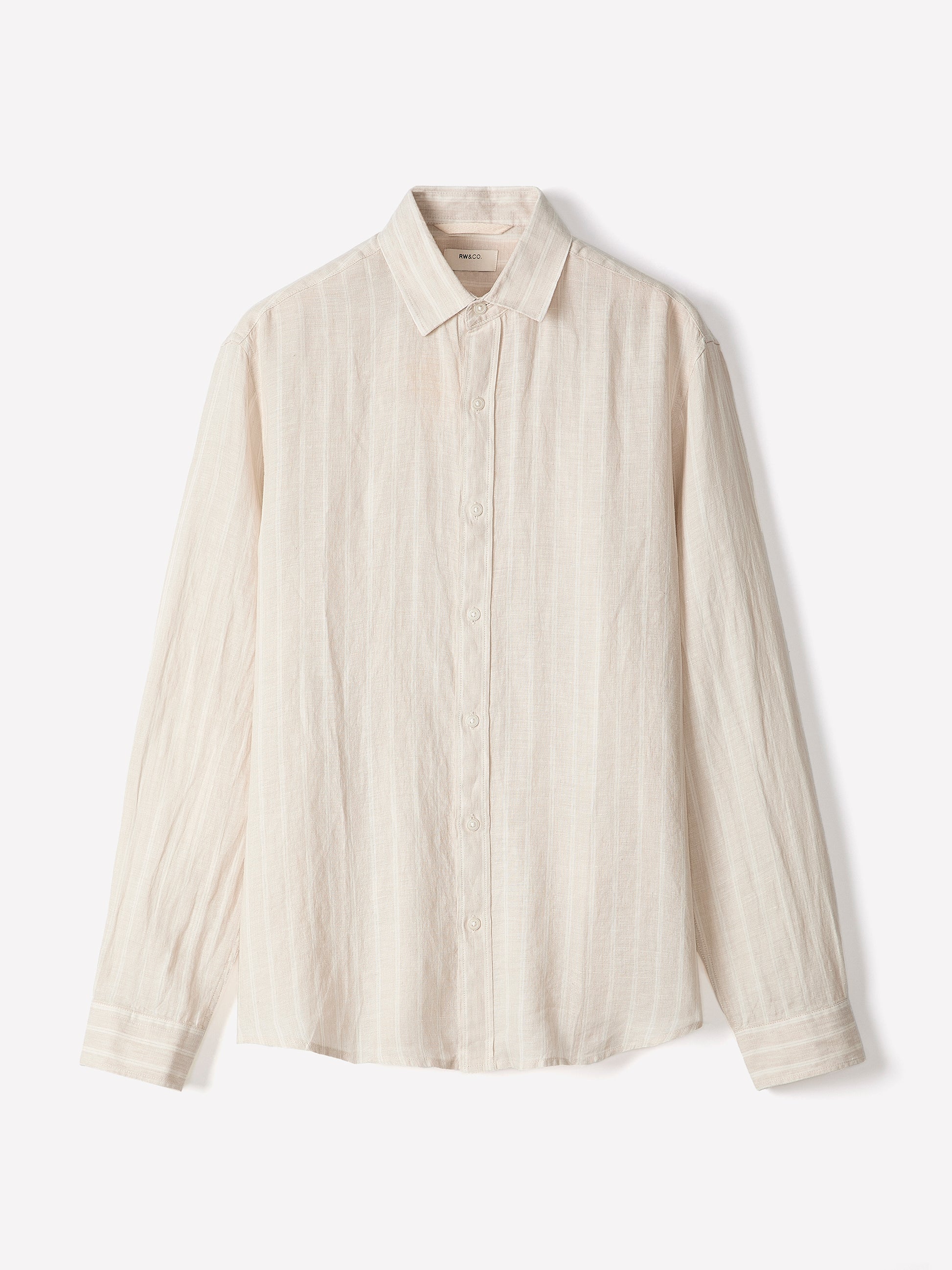 Striped Long-Sleeve Linen Shirt