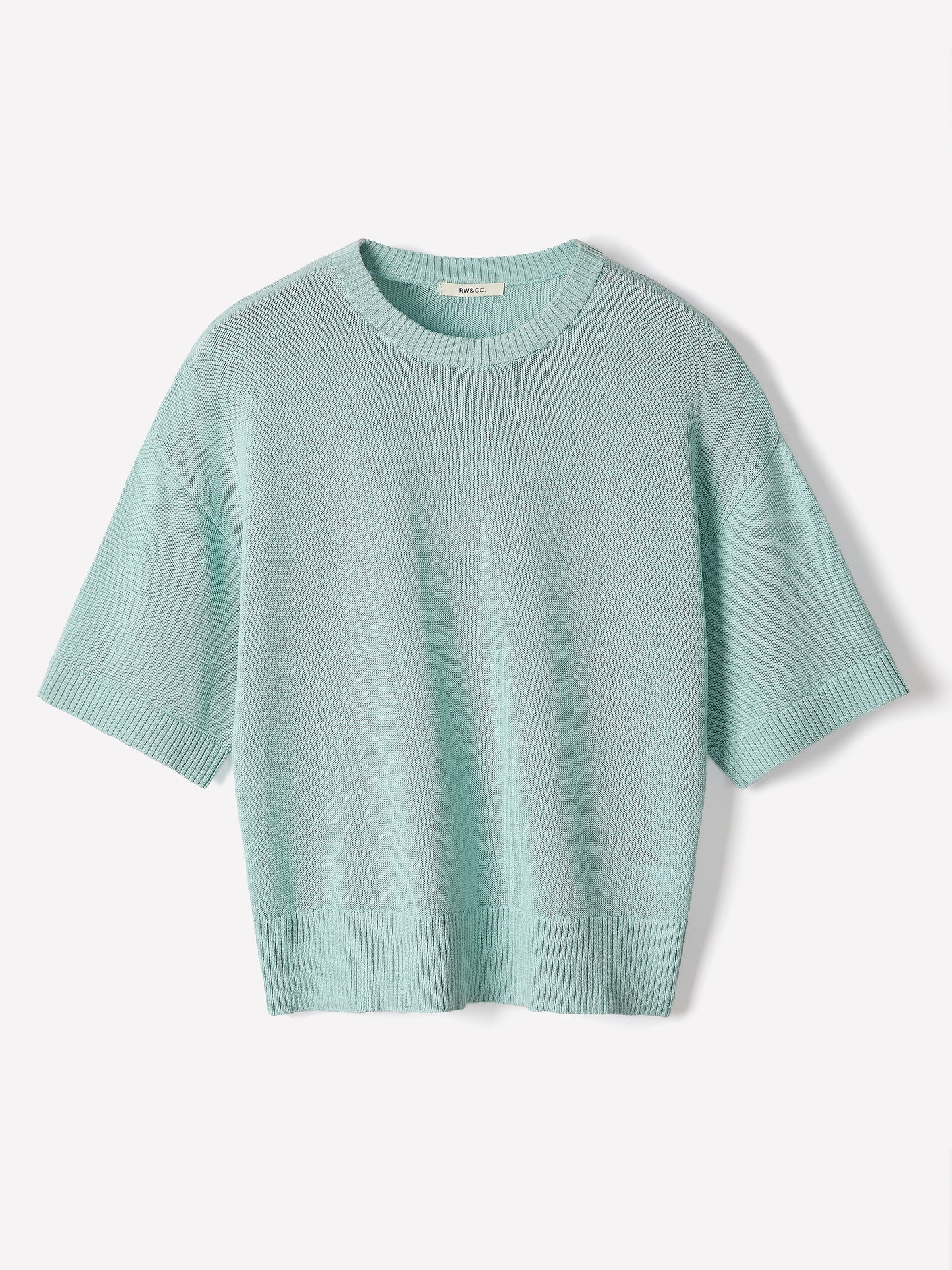 Short-Sleeve Crew-Neck Boxy Sweater