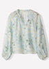 Woven Lyocell Voile Puff Sleeve Blouse
