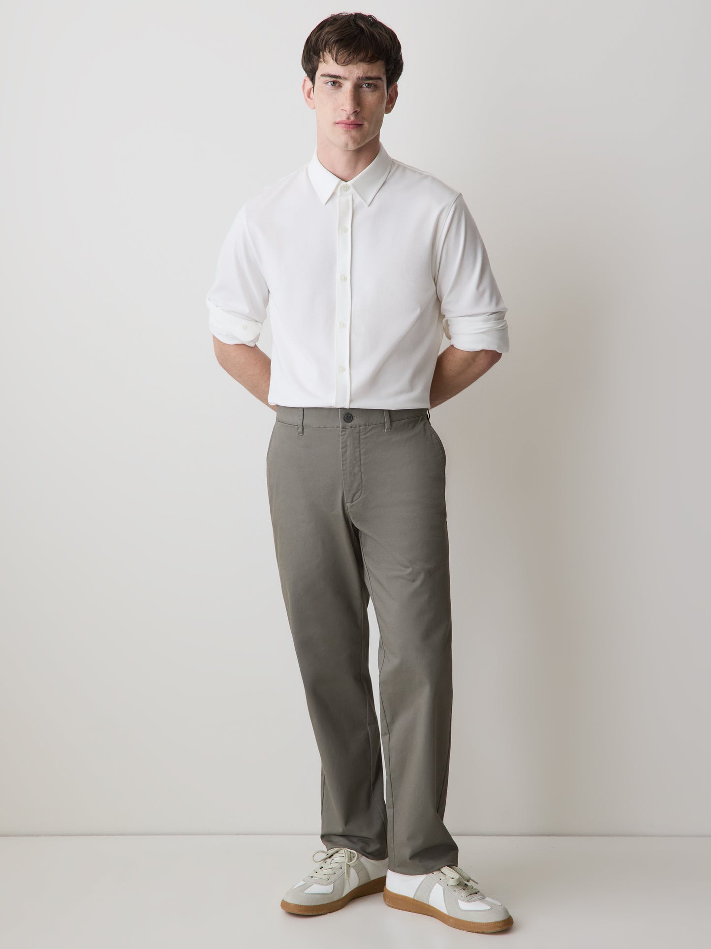 Long-Sleeve Piqué-Knit Shirt