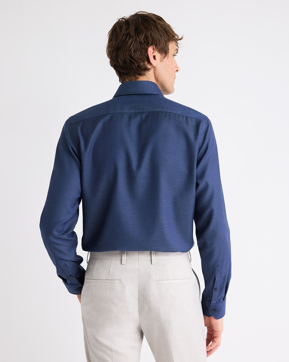 Tailored Fit Two-Tone Dobby Dress Shirt