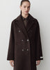 Relaxed-Fit Wool-Blend Double-Breasted Coat