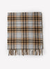 Plaid Scarf with Fringes