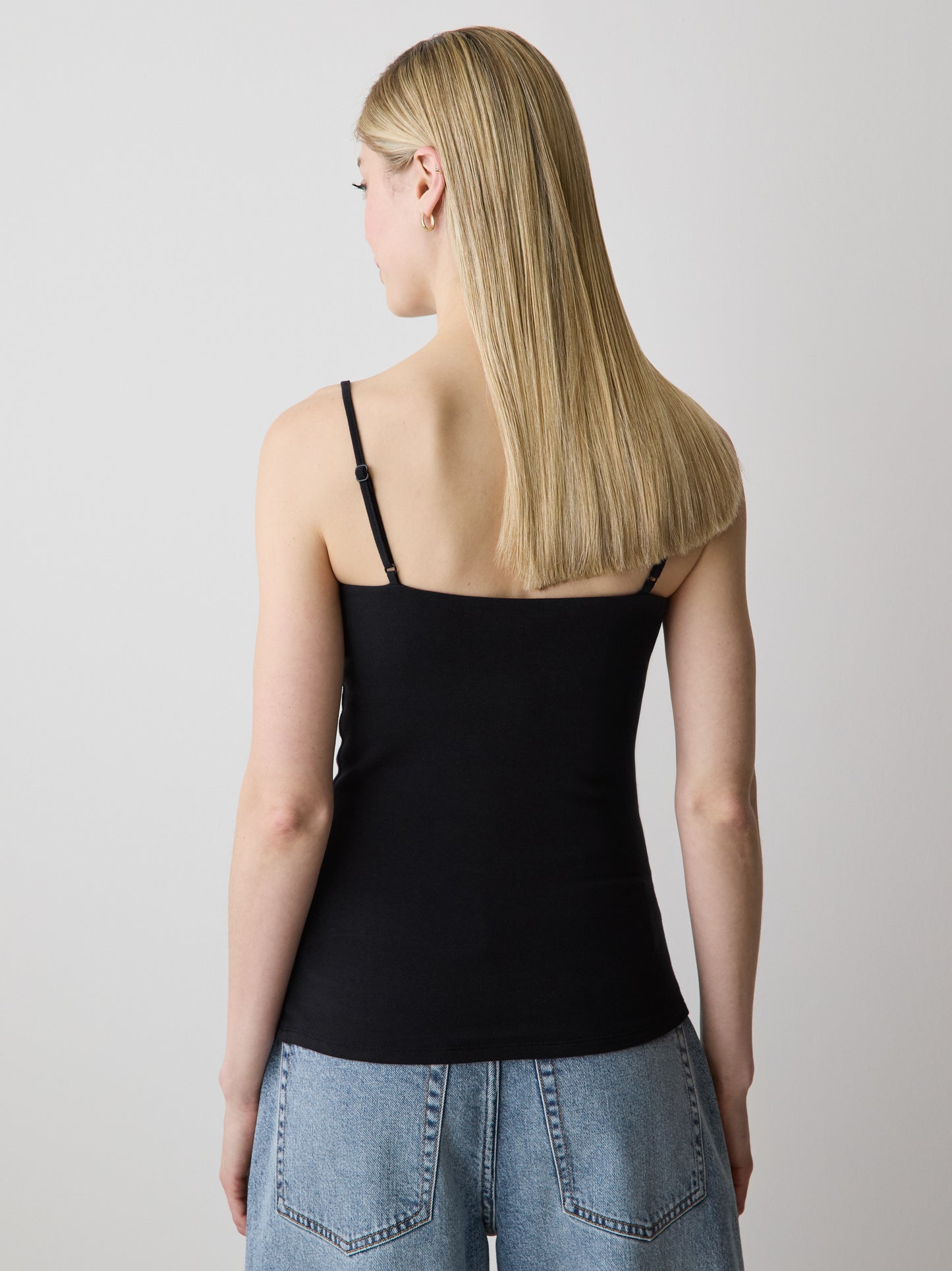 Knit Tank Top Bodycon Fit Adjustable Straps