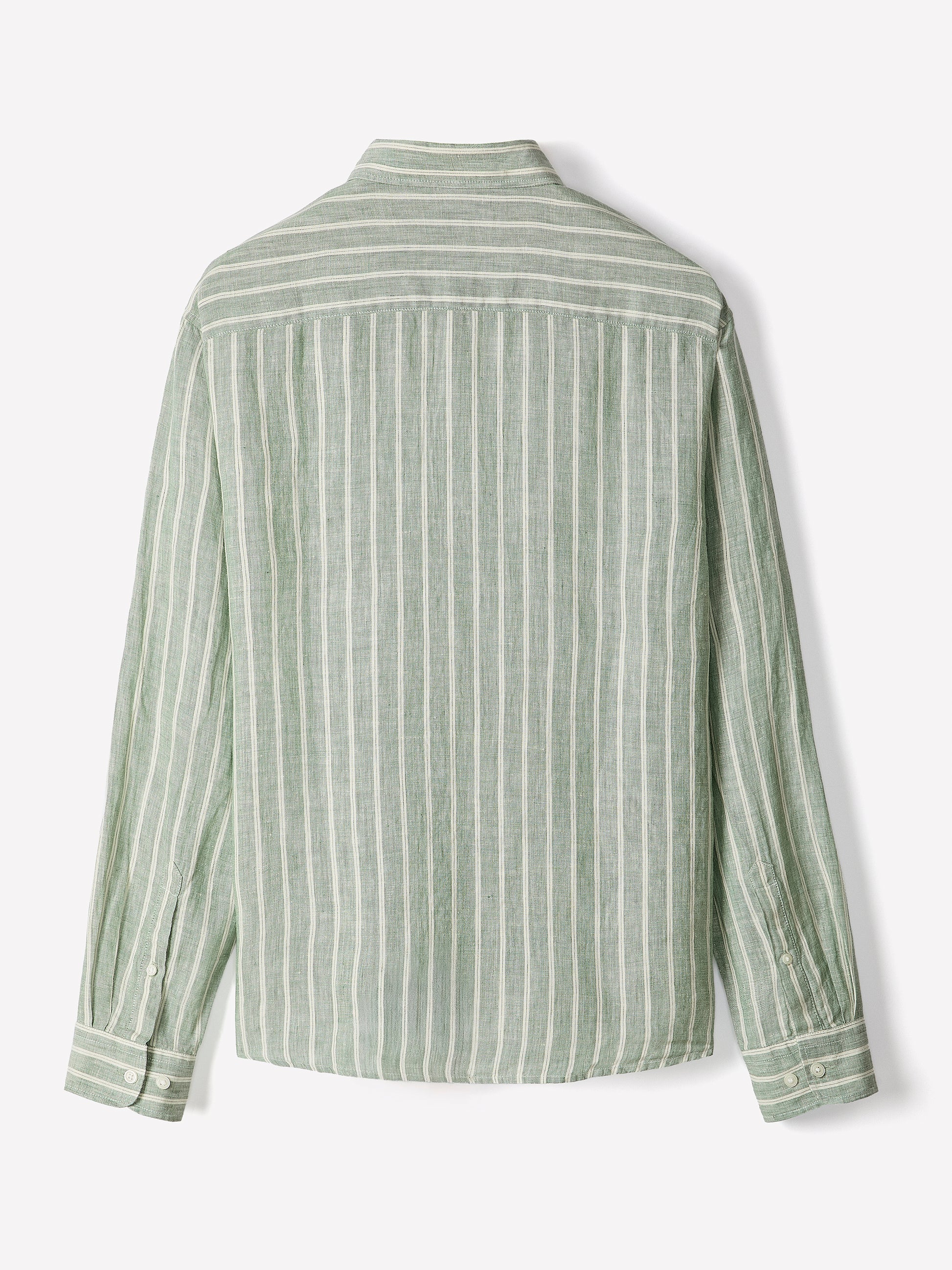Striped Long-Sleeve Linen Shirt
