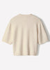 Knit Sweater Striped Hairy Short Sleeve