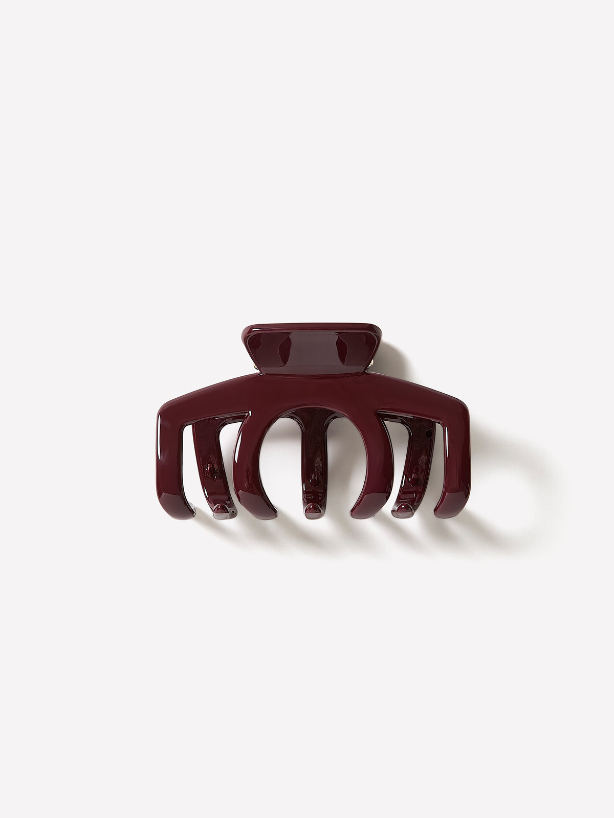 Chunky Burgundy Hair Claw Gripper