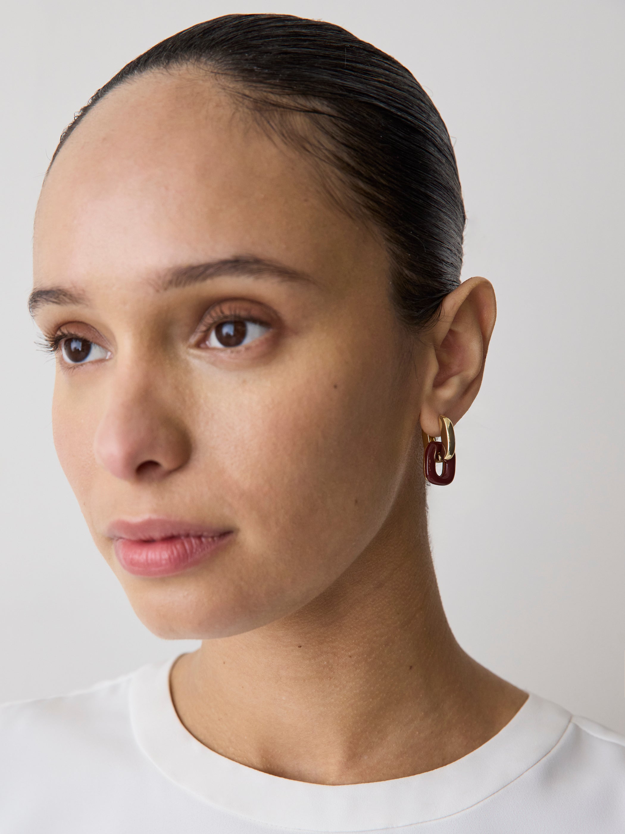 Anneaux en Maillons à Pendentifs en Émail