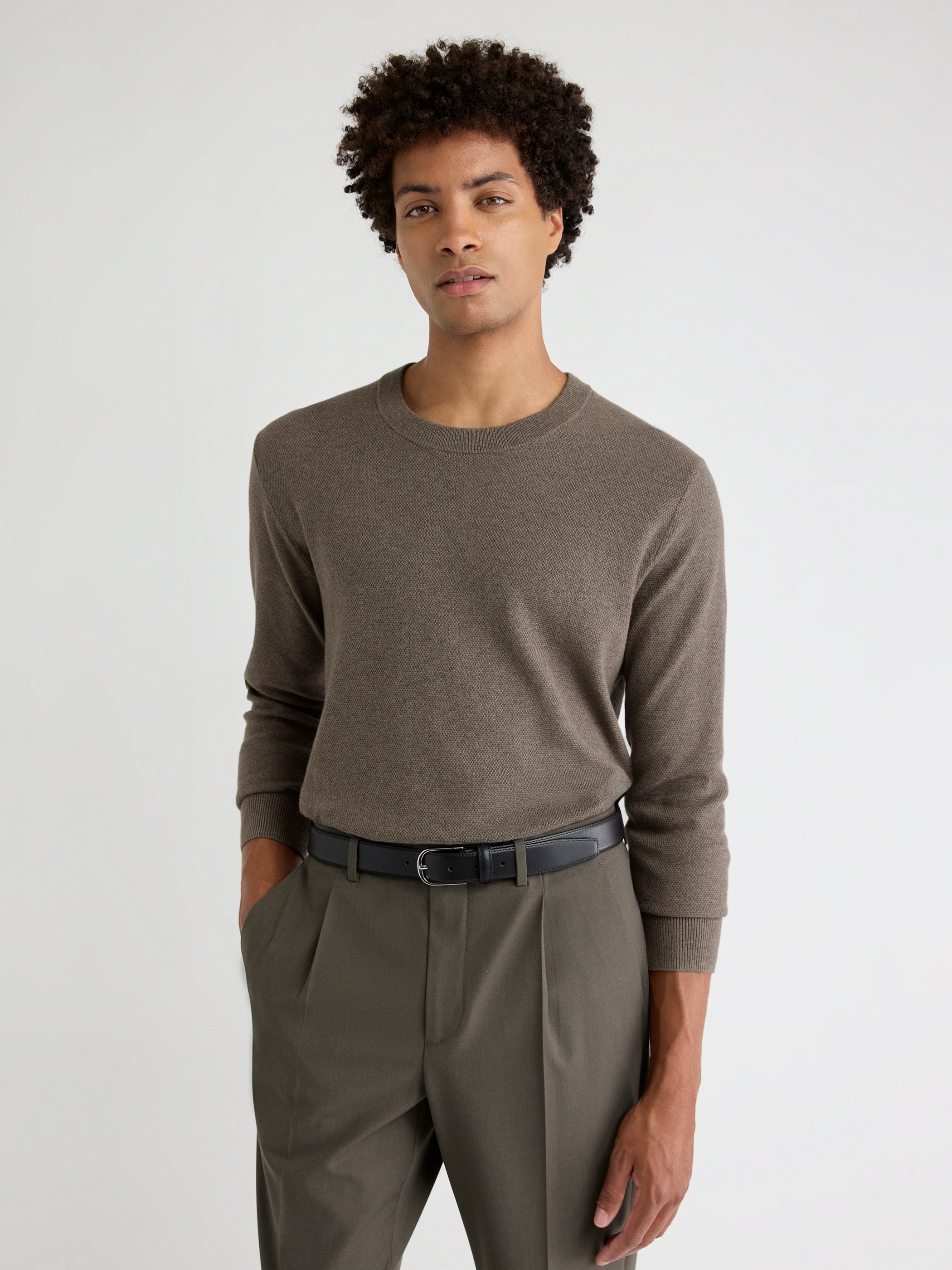 Long-Sleeve Crew-Neck Sweater