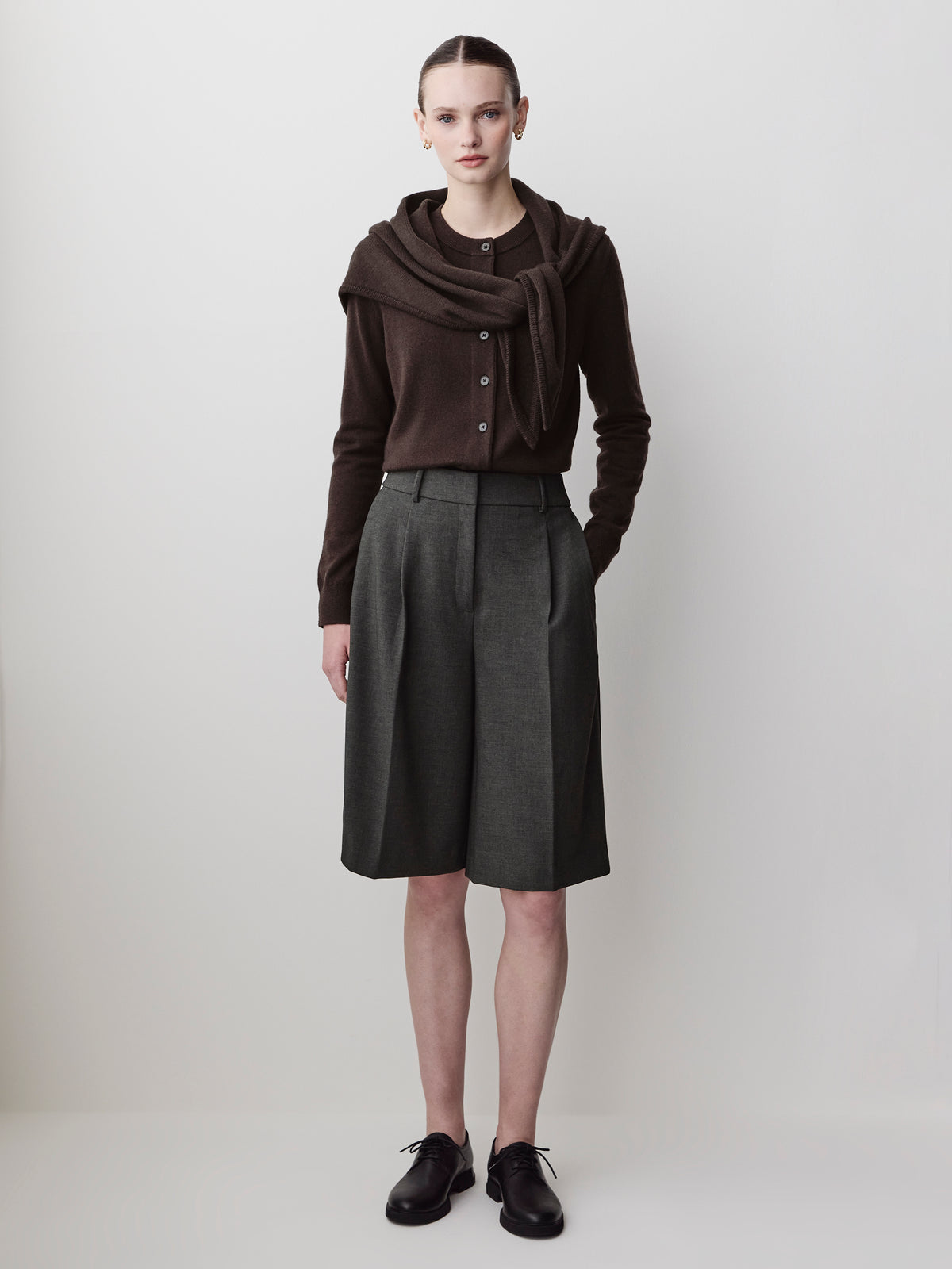 Long Bermuda Shorts Heavy Twill Fabric
