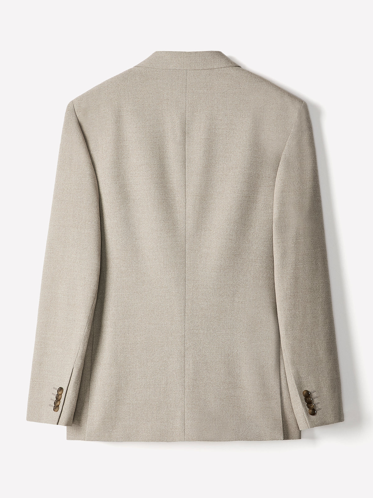Double Breasted Blazer Brushed Avoine Fabric