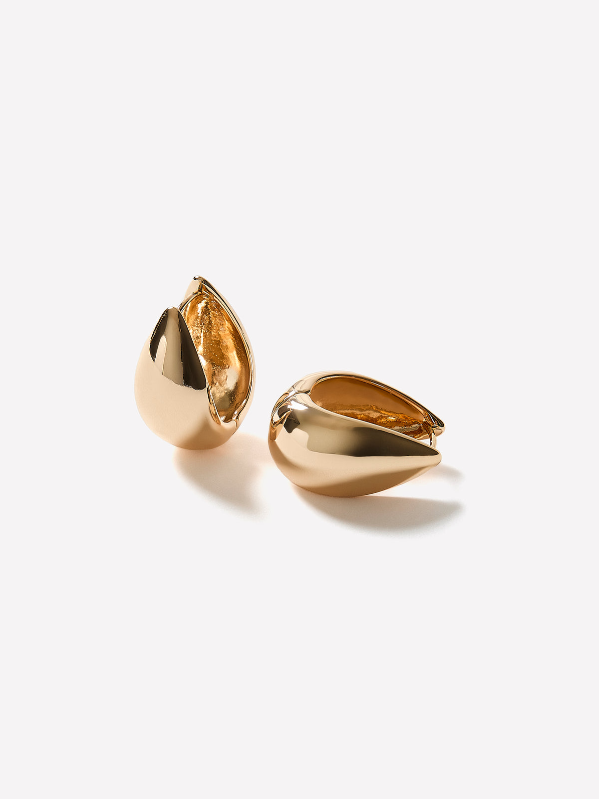 Hoop Earrings Sculptural Design Metal