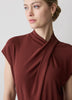 Knit Midi Dress With Belted Neck