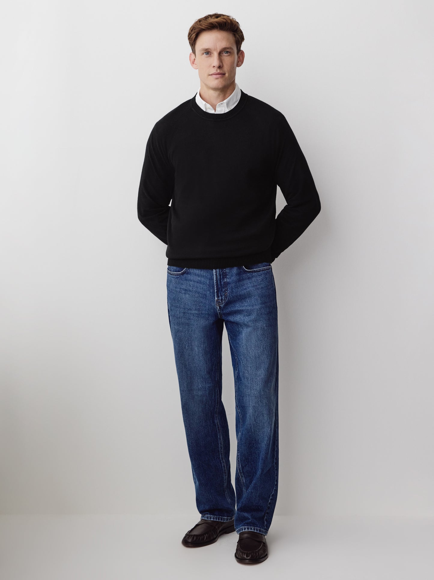 Men's Knit Crewneck Sweater Cotton Blend