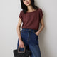 Woven Paper and PU Cutout Handle Handbag