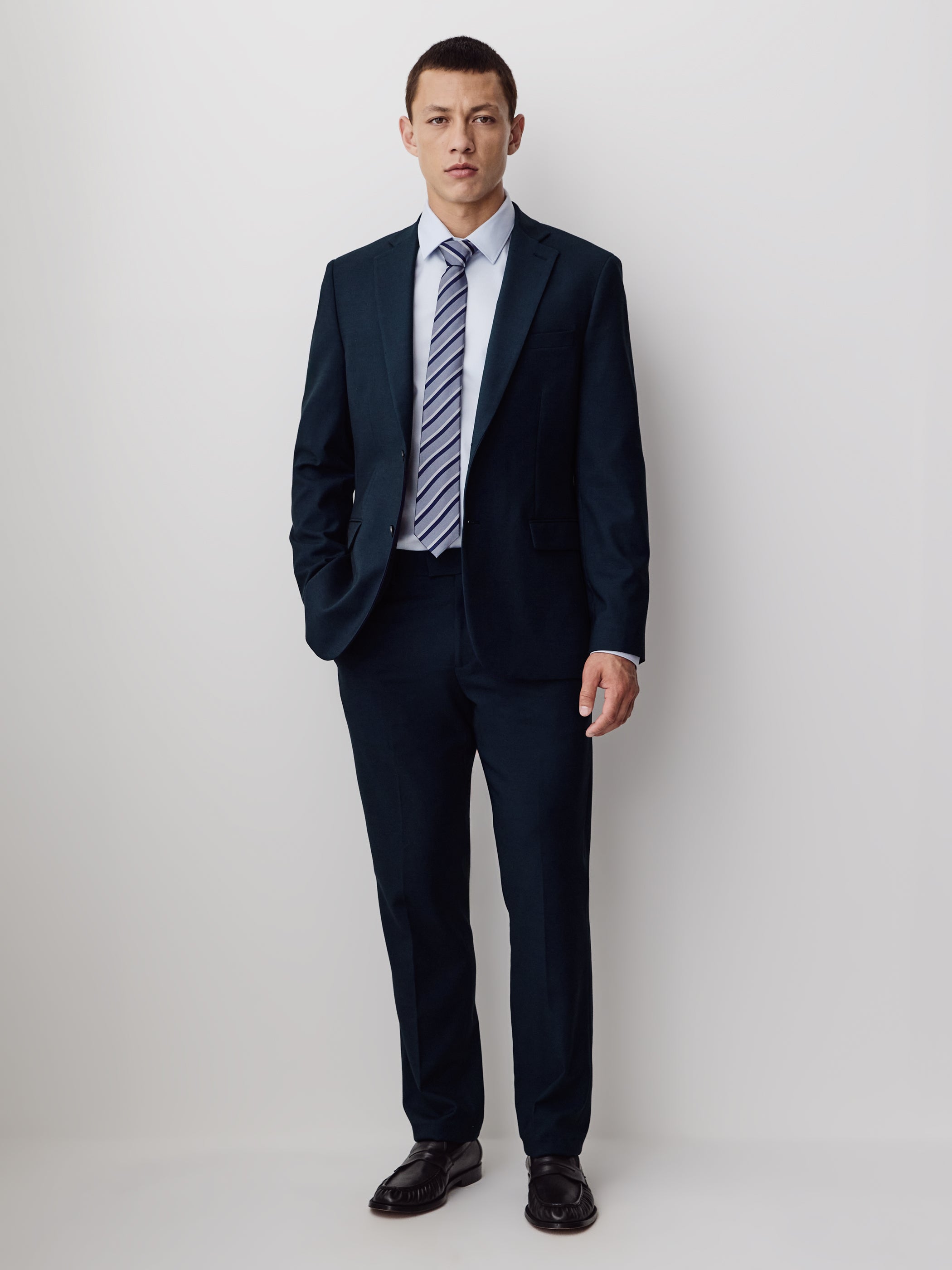 Essential Tailored Fit Navy Blue Suit Blazer