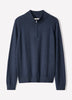 Long-Sleeve Half-Zip Mock-Neck Sweater