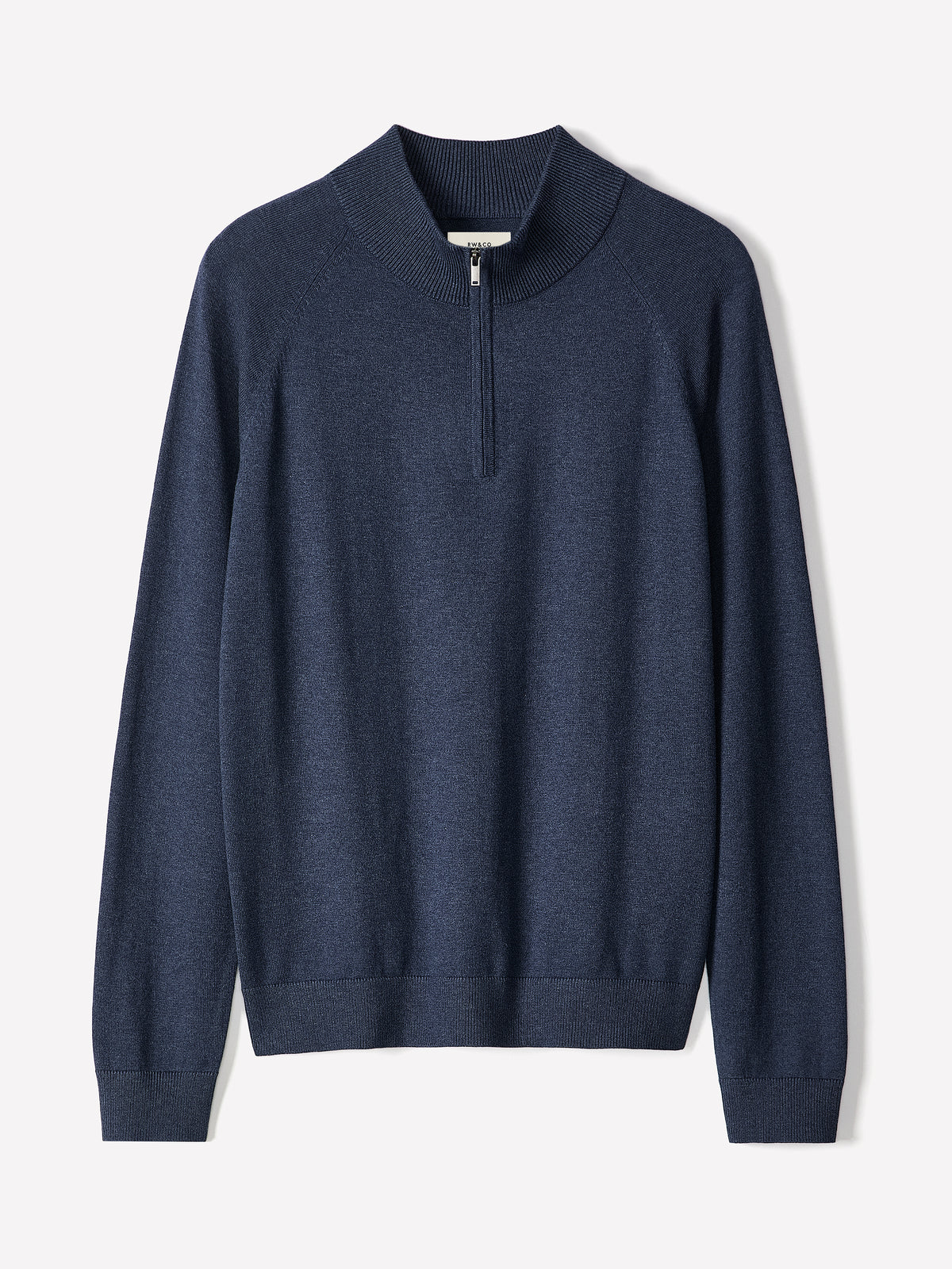 Long-Sleeve Half-Zip Mock-Neck Sweater