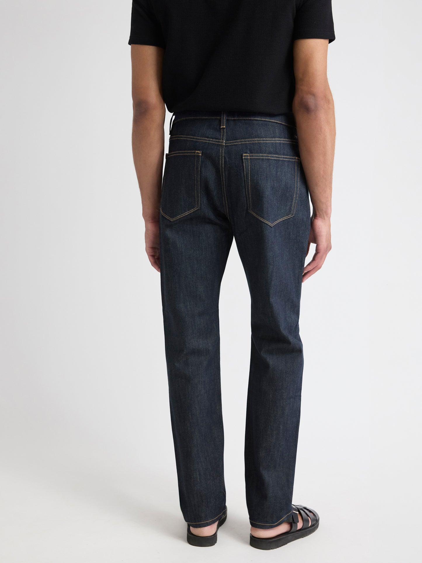 Dark-Wash Straight-Leg Jeans