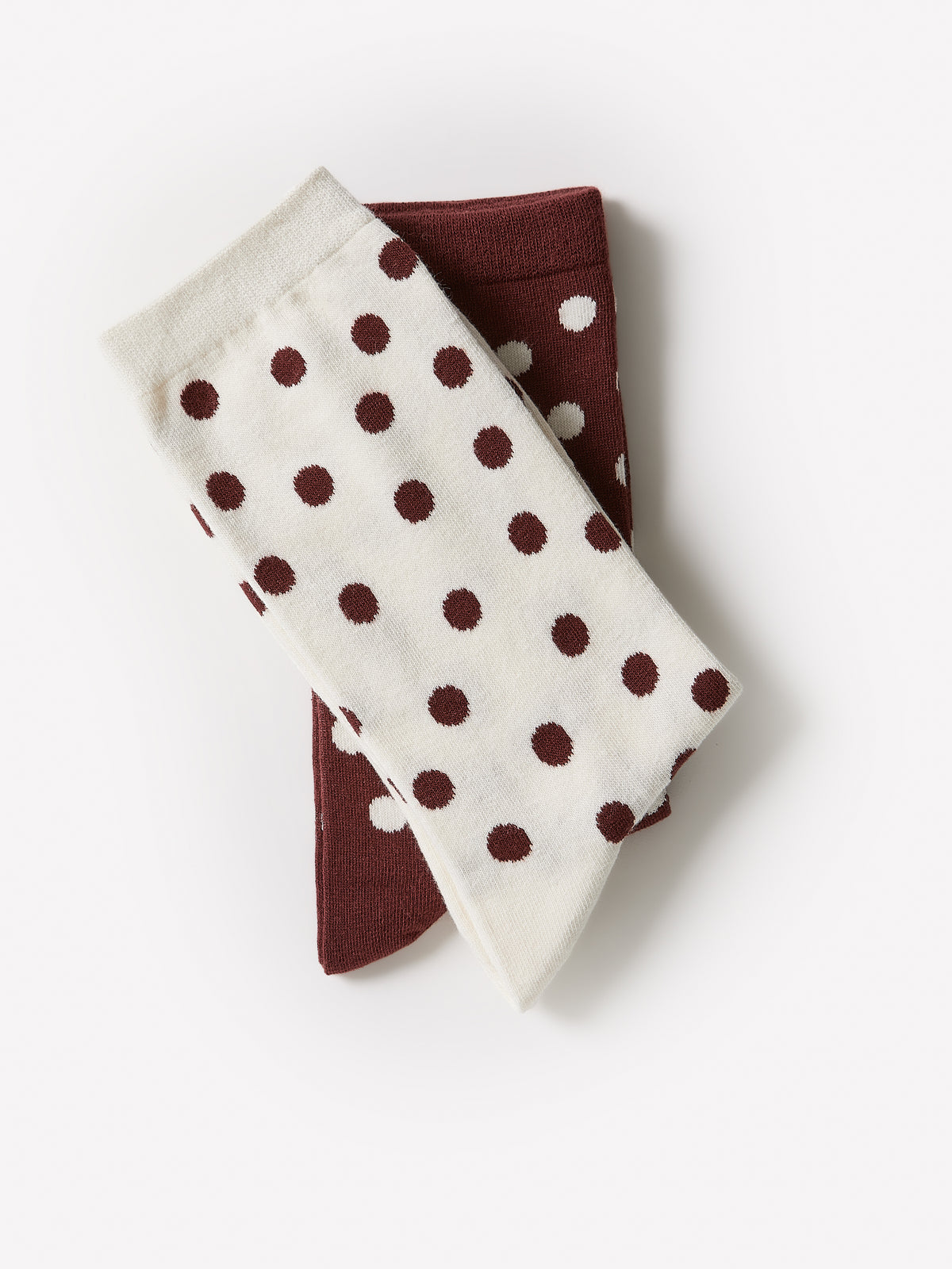 Crew Socks Cotton Blend Oversized Dot Pattern