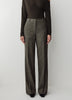 Wide Leg Tweed Pants 32" Wool Blend