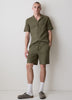 Mens Knit Textured Cotton Blend Shorts