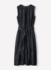 Sleeveless Belted Midi Denim Dress