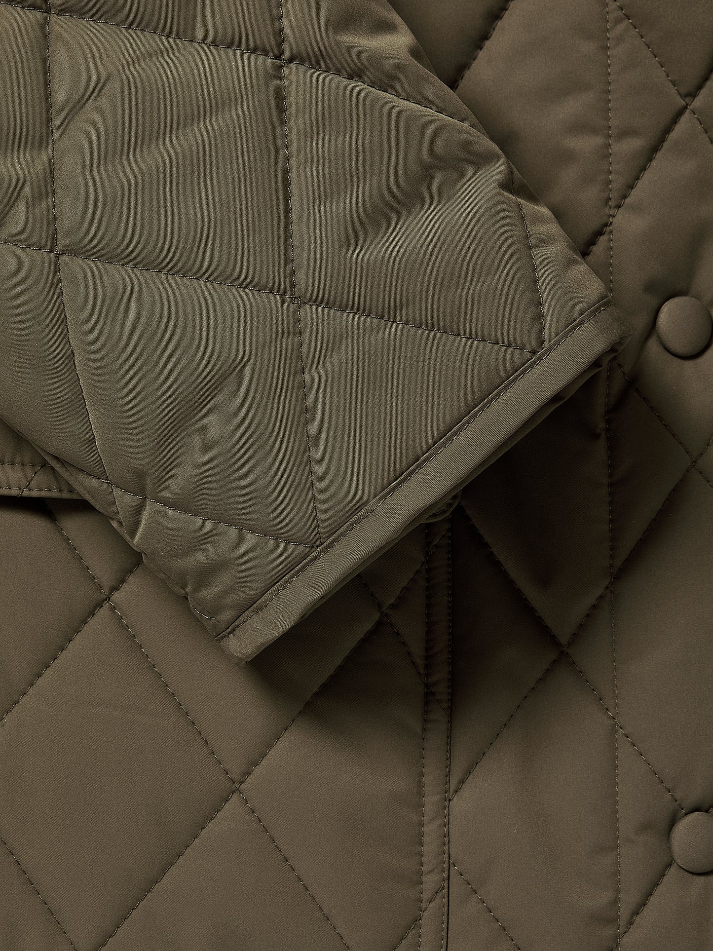 Quilted Trench Coat with Shirt Collar