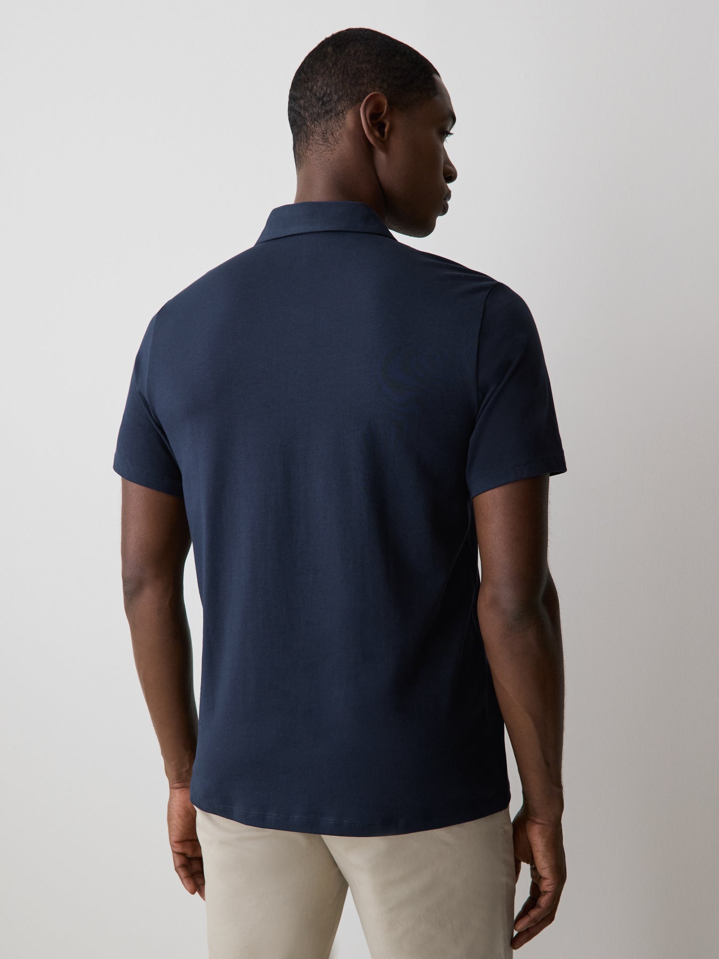 Polo Jersey à Manches Courtes en Coton Supima (R)