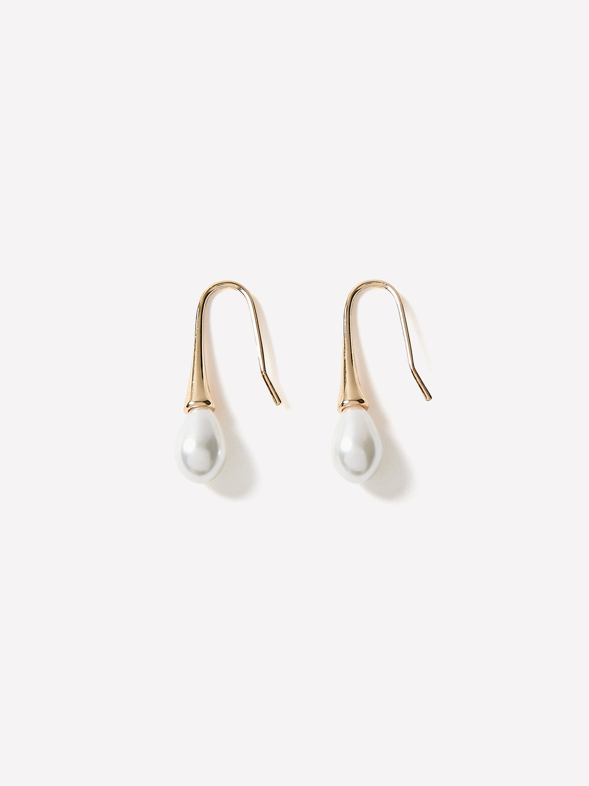Pendant Earrings with Glass Pearl Detail
