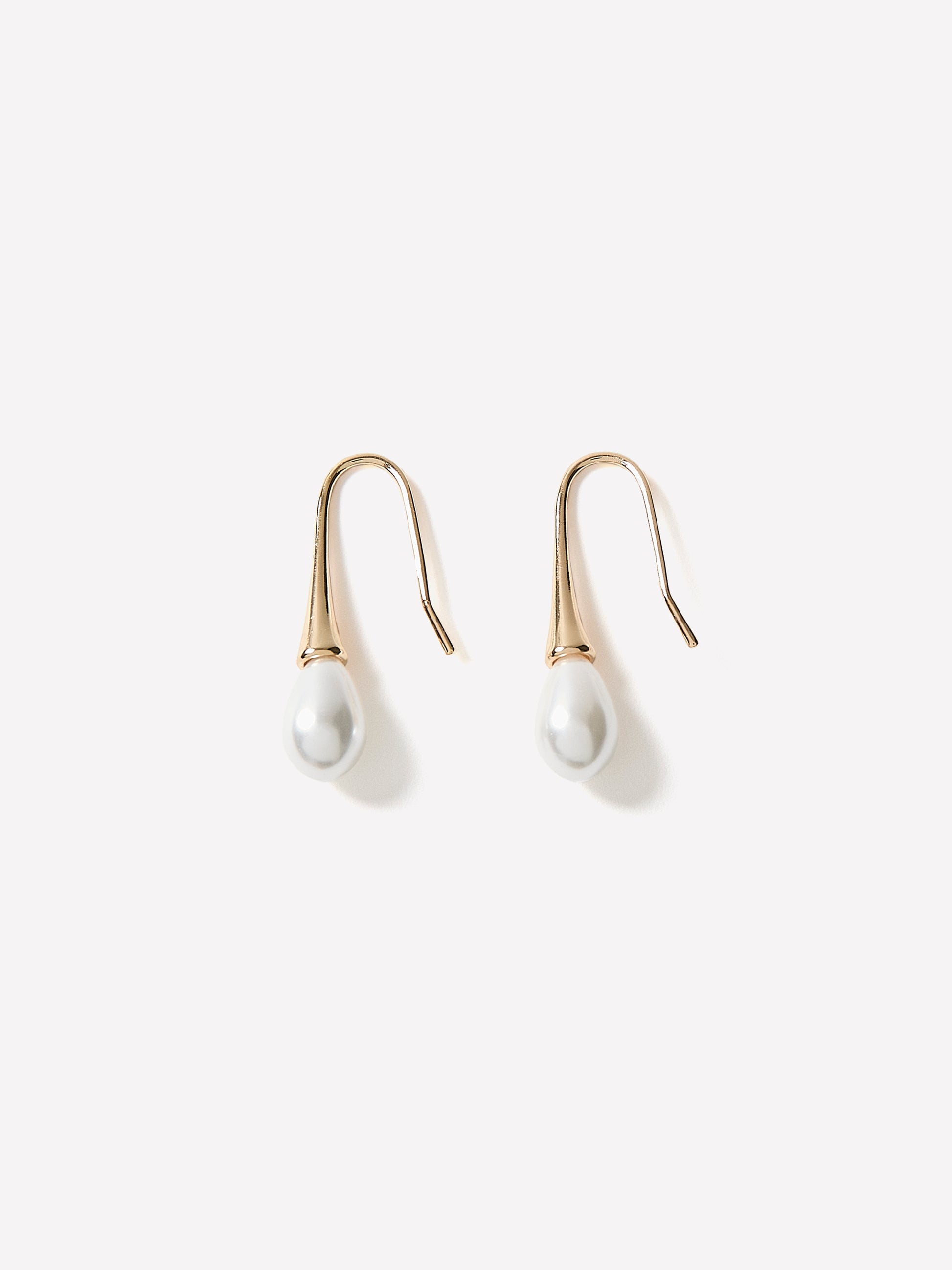 Pendant Earrings with Glass Pearl Detail