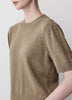 Knit Cotton Blend Crew Neck Sweater