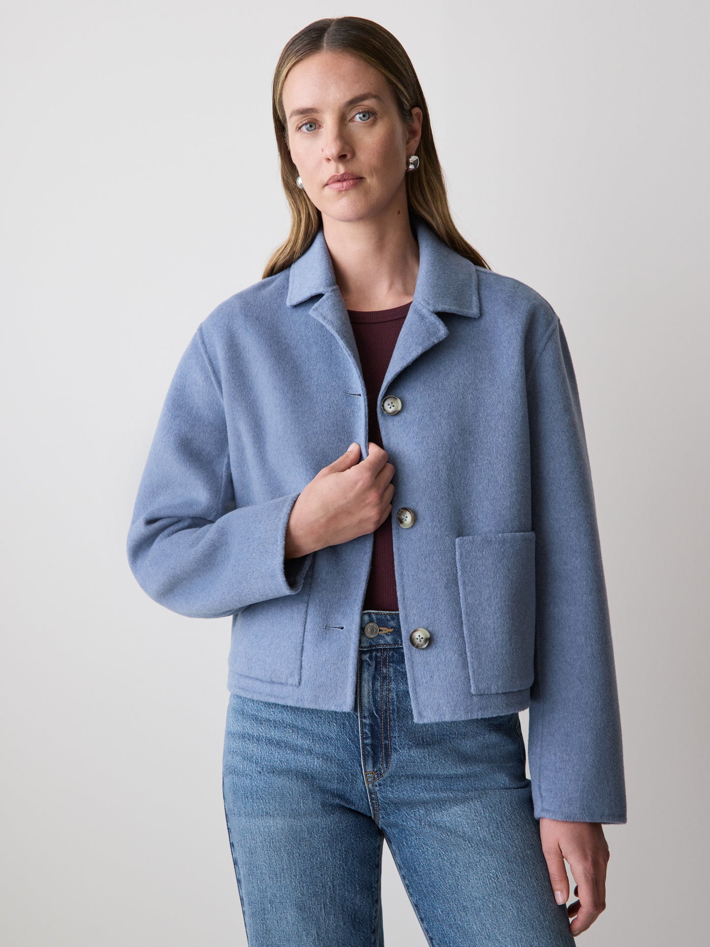Double Face Wool-Blend Transitional Coat