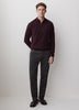Long-Sleeve Half-Zip Mock-Neck Sweater