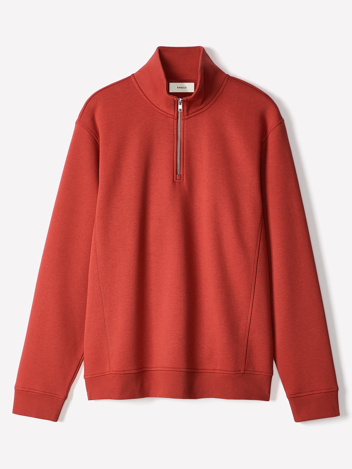Long-Sleeve Half-Zip Mock-Neck Sweater