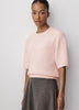 Knit Sweater Striped Hairy Short Sleeve