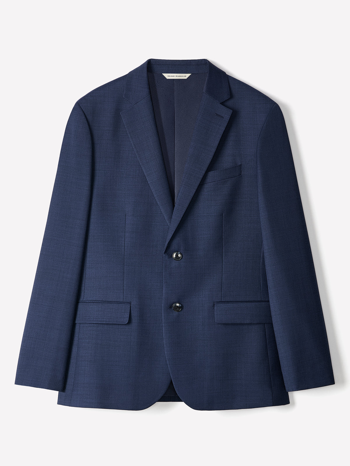 Veston de Complet Bleu en Laine à Coupe Étroite 