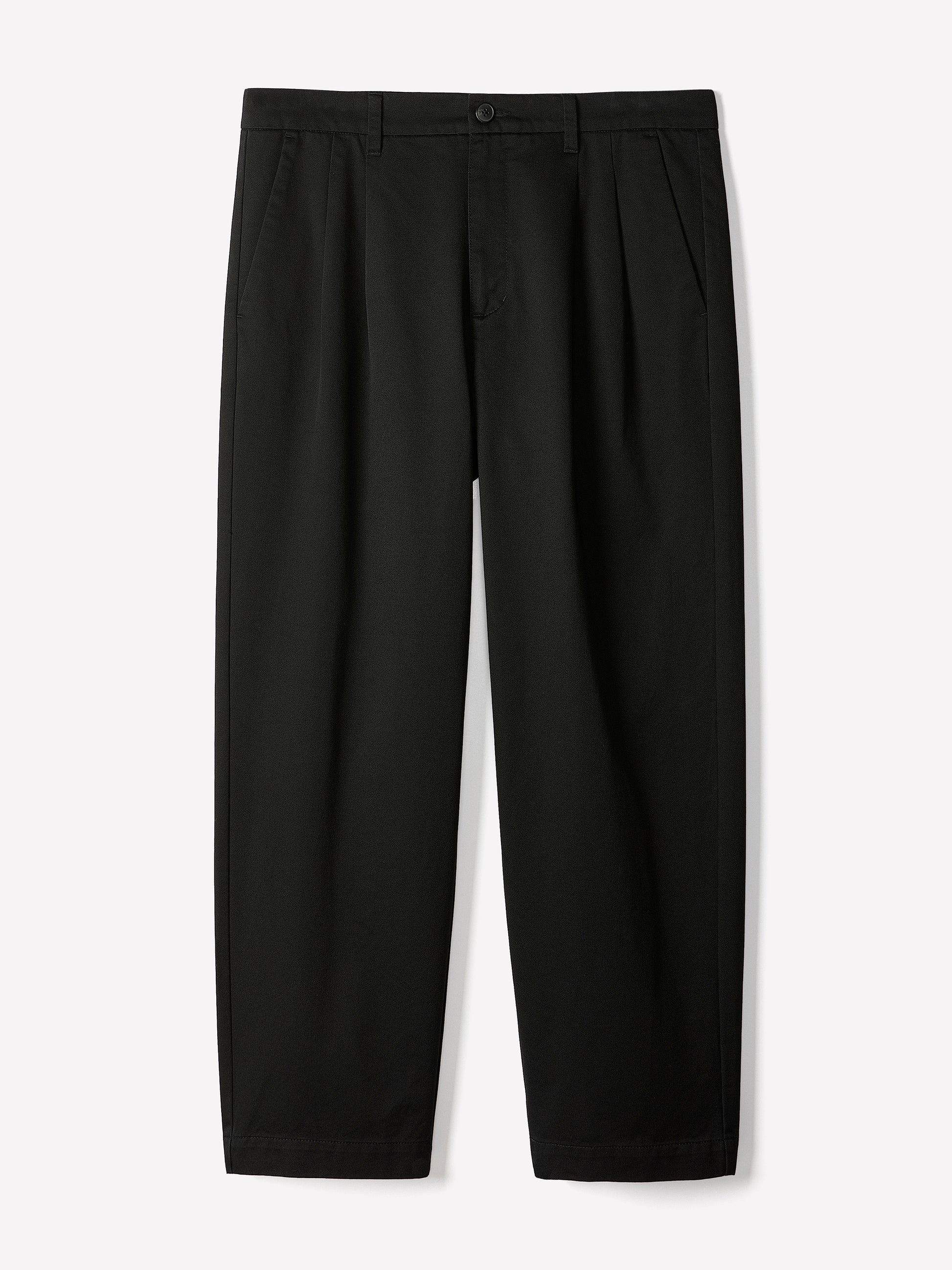 Woven Loose Fit Pleated Cotton Pants