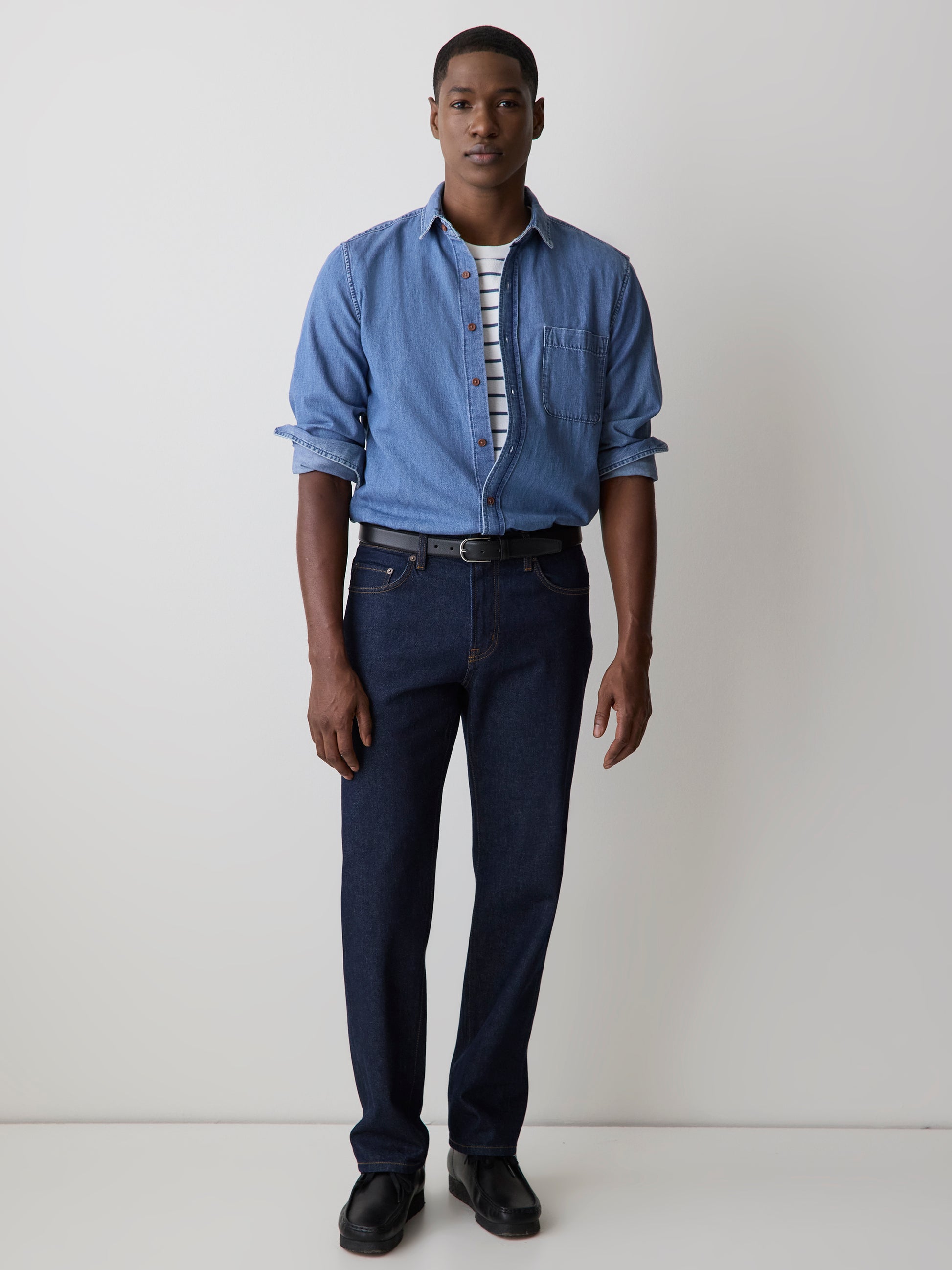 Striped Short-Sleeve Crew-Neck Tee