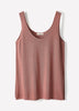 Linen-Blend U-Neck Loose Tank