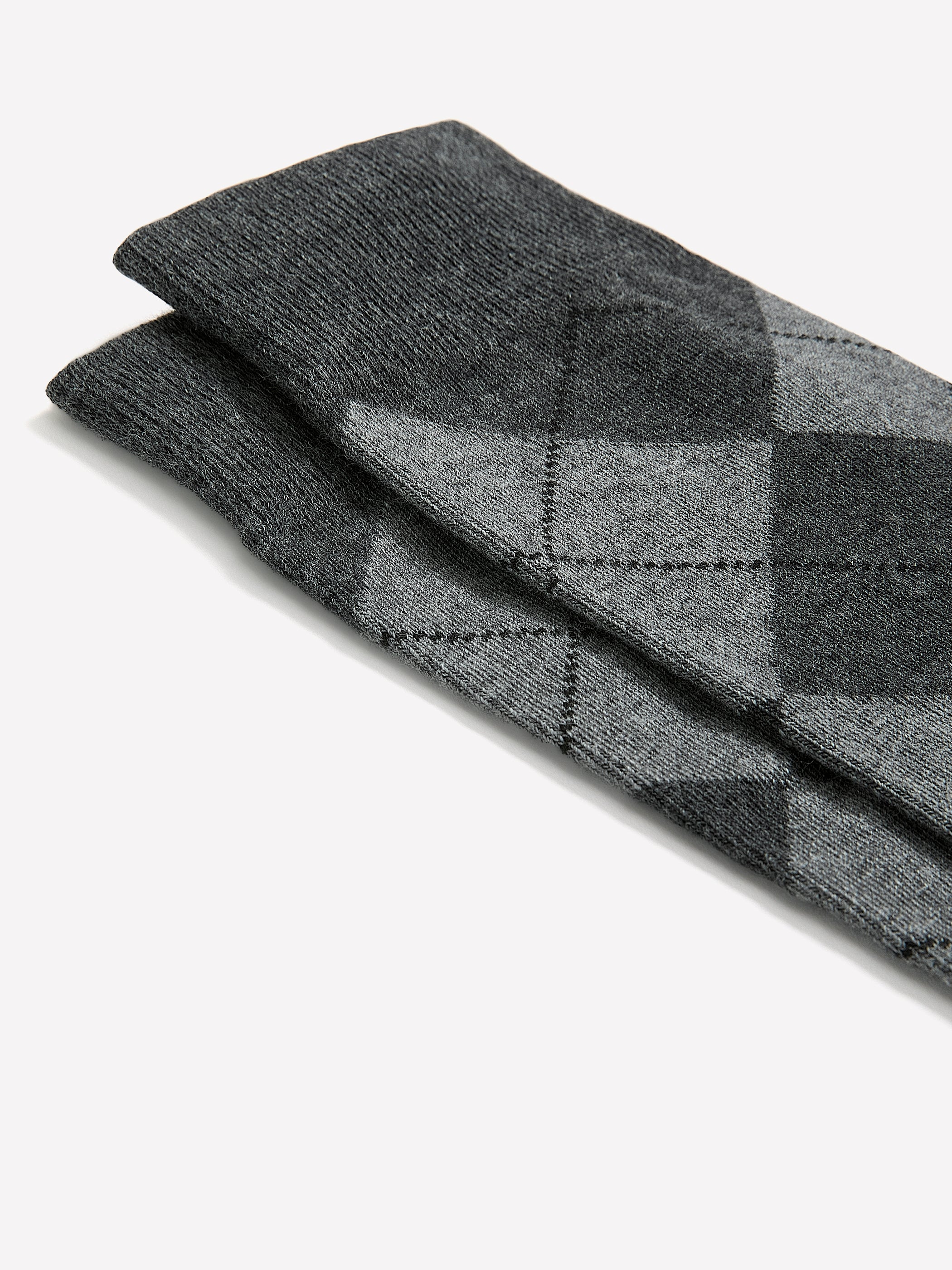 Grey Argyle Socks