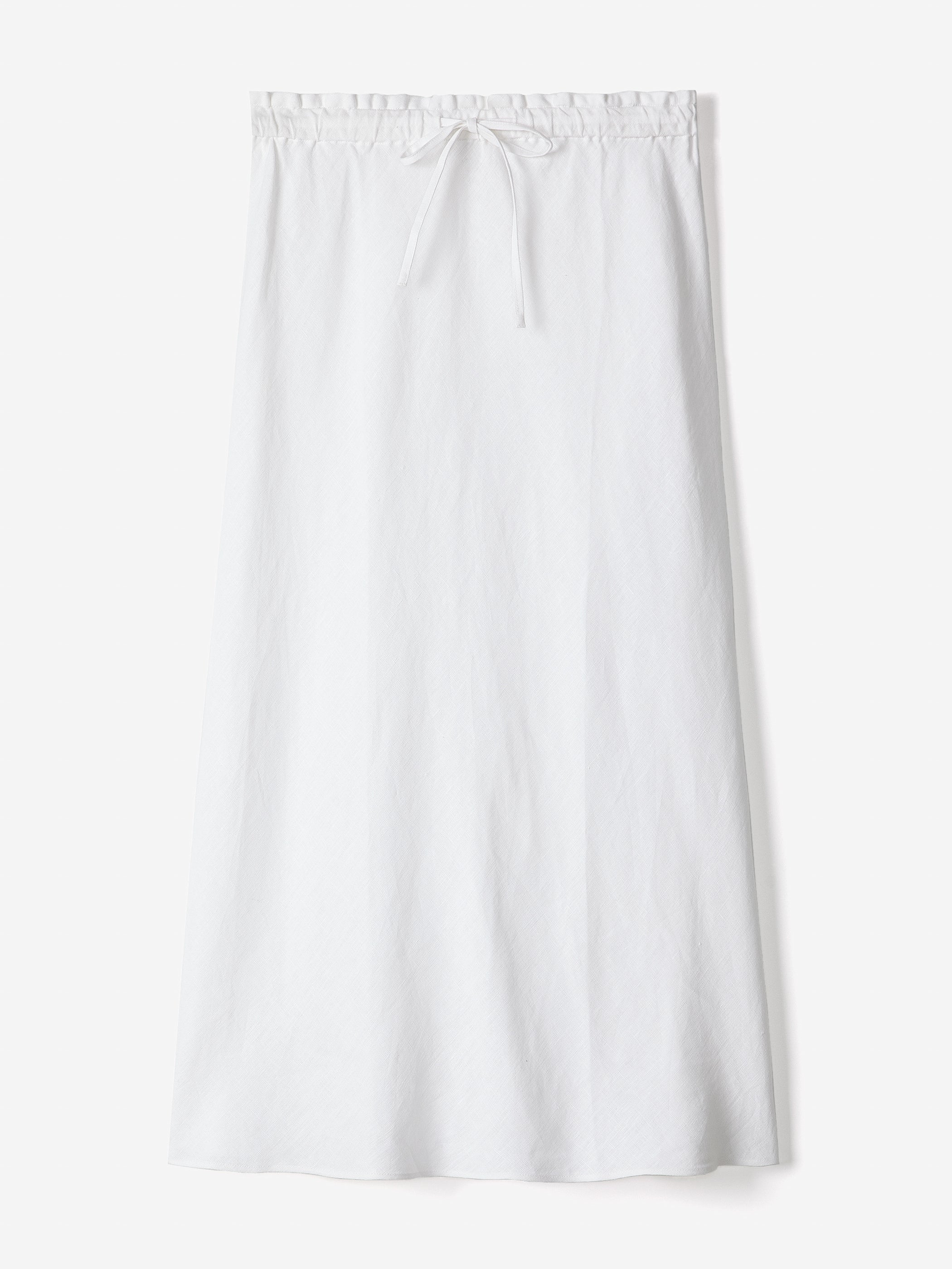 Linen Straight Midi Skirt