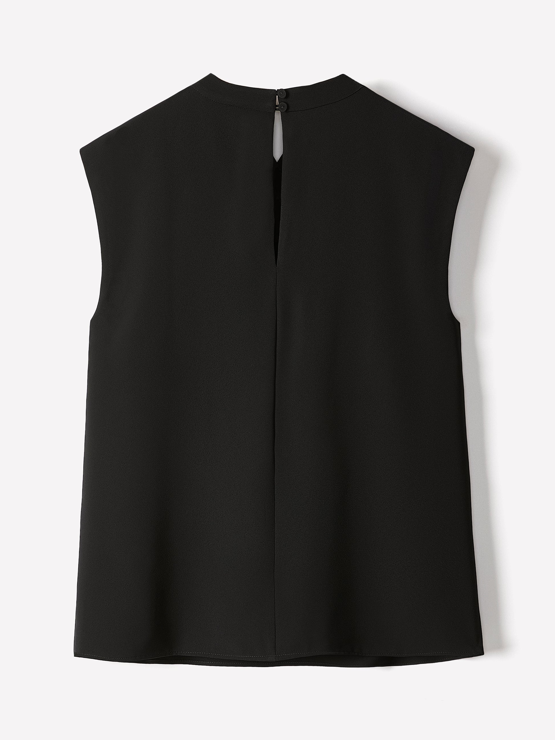 Woven Blouse Luxe Crepe Cowl Neck