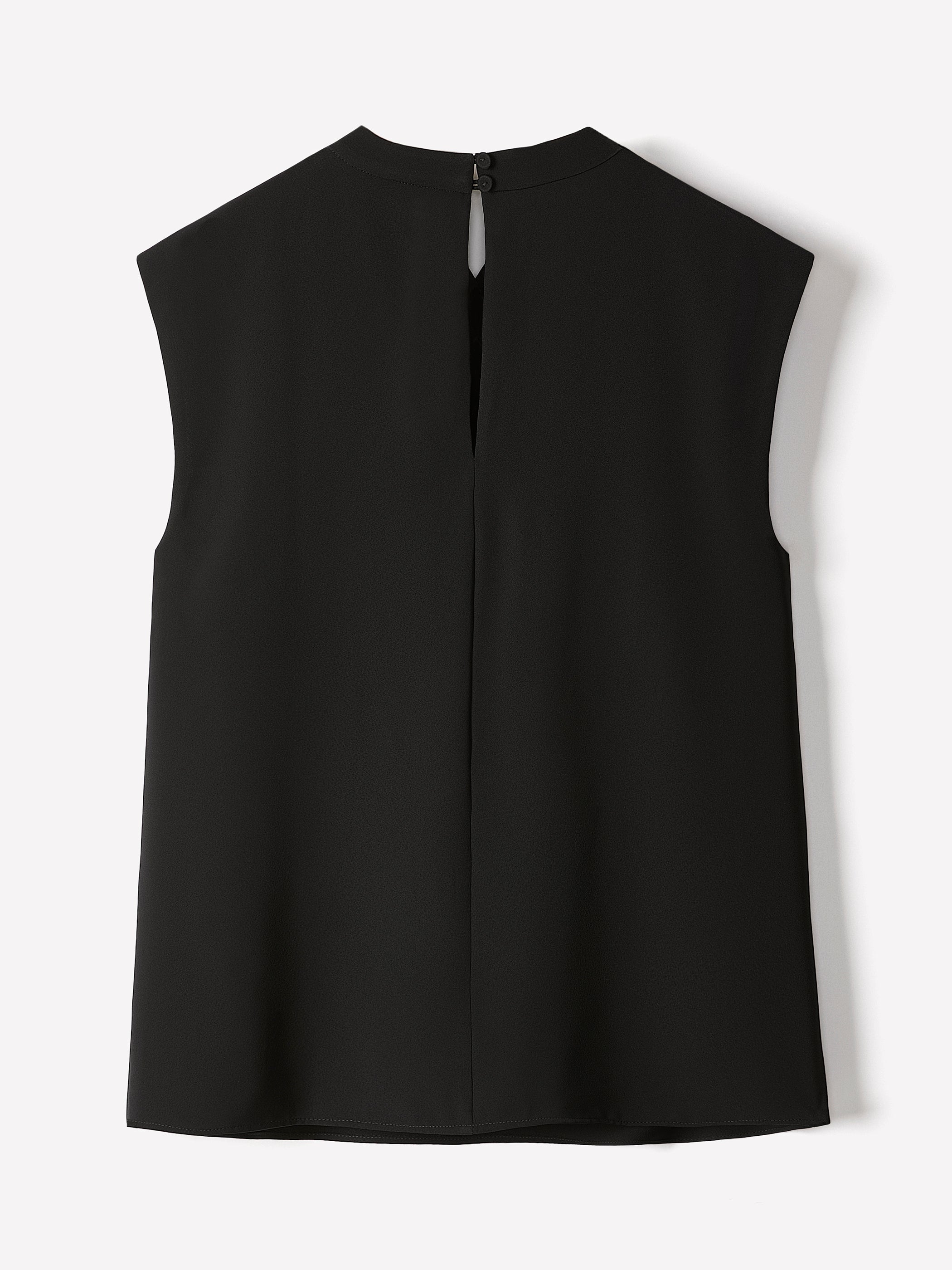 Woven Blouse Luxe Crepe Cowl Neck