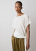 Knit Sweater Linen Blend Boat Neck Tie Detail